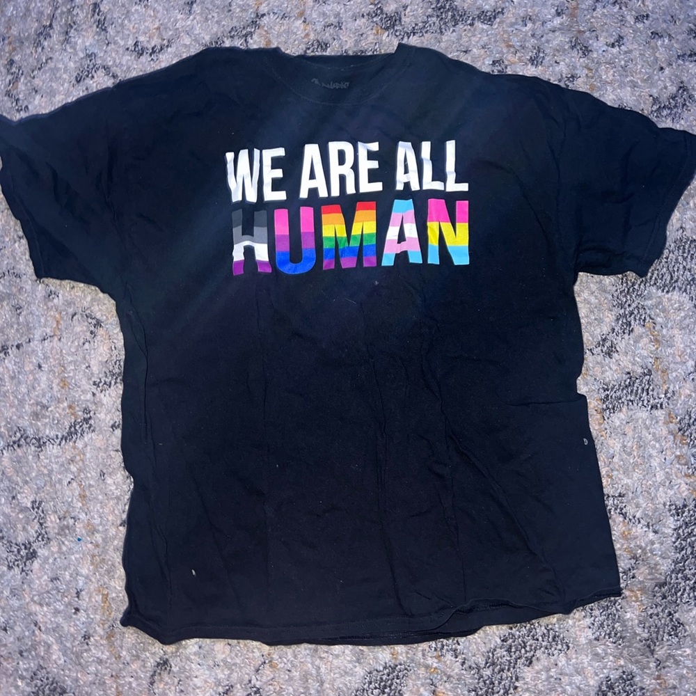 WE ARE HUMAN pride tshirt Spencer’s